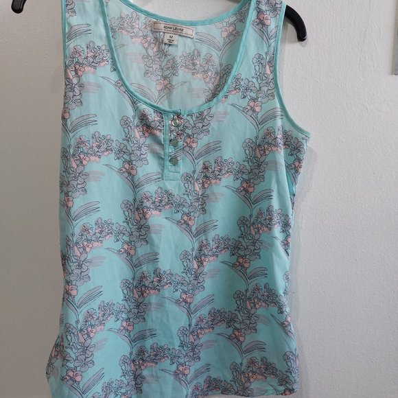 Adam Levine Cute Flowers Small Tank Top Size MEDIUM - Picture 4 of 6